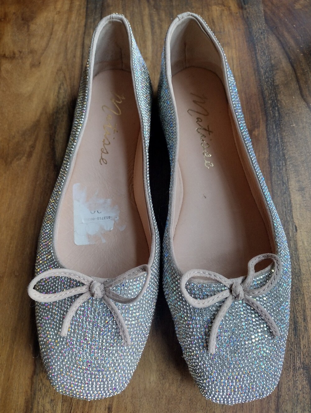 Matisse Iridescent Rhinestones Roxy Ballet Flats Size 9 - Picture 3 of 11